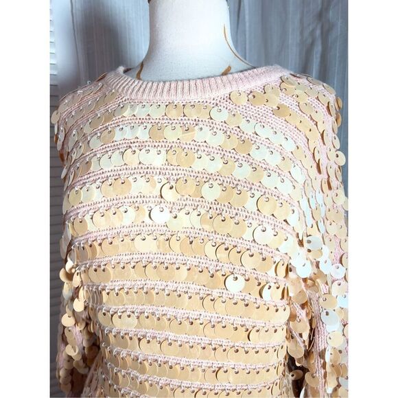 Sèmplice | Women’s | Sweaters | M | Vintage Y2k Sequined Light Barbie Pink Sweat - Picture 2 of 6